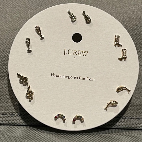 J. Crew Factory Icon Stud Earrings, Set of Six Pair - NWT - Picture 2 of 3